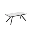 Masa Extensibila Corin 200, 200-277x100x76 cm, Metal/MDF, Negru/Alb Marmura Super Mat picture - 1