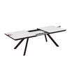 Masa Extensibila Corin 200, 200-277x100x76 cm, Metal/MDF, Negru/Alb Marmura Super Mat picture - 2