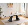 Masa Extensibila Donna, 160-200-240x90x75 cm, Metal/Piatra Sinterizata, Alb/Gri Inchis picture - 1