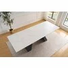 Masa Extensibila Donna, 160-200-240x90x75 cm, Metal/Piatra Sinterizata, Alb/Gri Inchis picture - 3