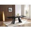 Masa Extensibila Donna, 160-200-240x90x75 cm, Piatra Sinterizata, Negru/Gri Inchis picture - 1