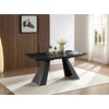 Masa Extensibila Donna, 160-200-240x90x75 cm, Piatra Sinterizata, Negru/Gri Inchis picture - 2