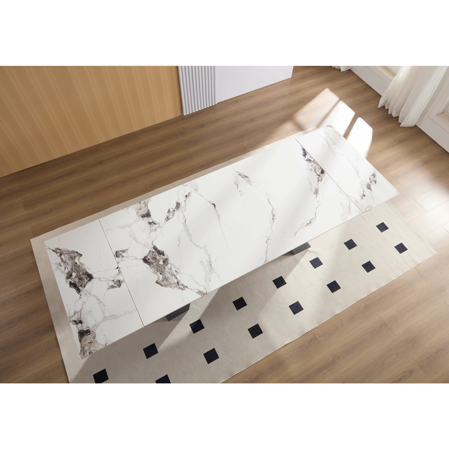 Masa Extensibila Donna, 180-220-260x90x75 cm, Metal/Piatra
