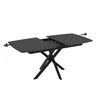 Masa Extensibila Filis, 145-185x90x75 cm, Metal/MDF, Negru/Gri Piatra picture - 2