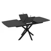 Masa Extensibila Filis, 145-185x90x75 cm, Metal/MDF, Negru/Gri Piatra picture - 3