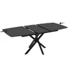 Masa Extensibila Filis, 145-185x90x75 cm, Metal/MDF, Negru/Gri Piatra picture - 4