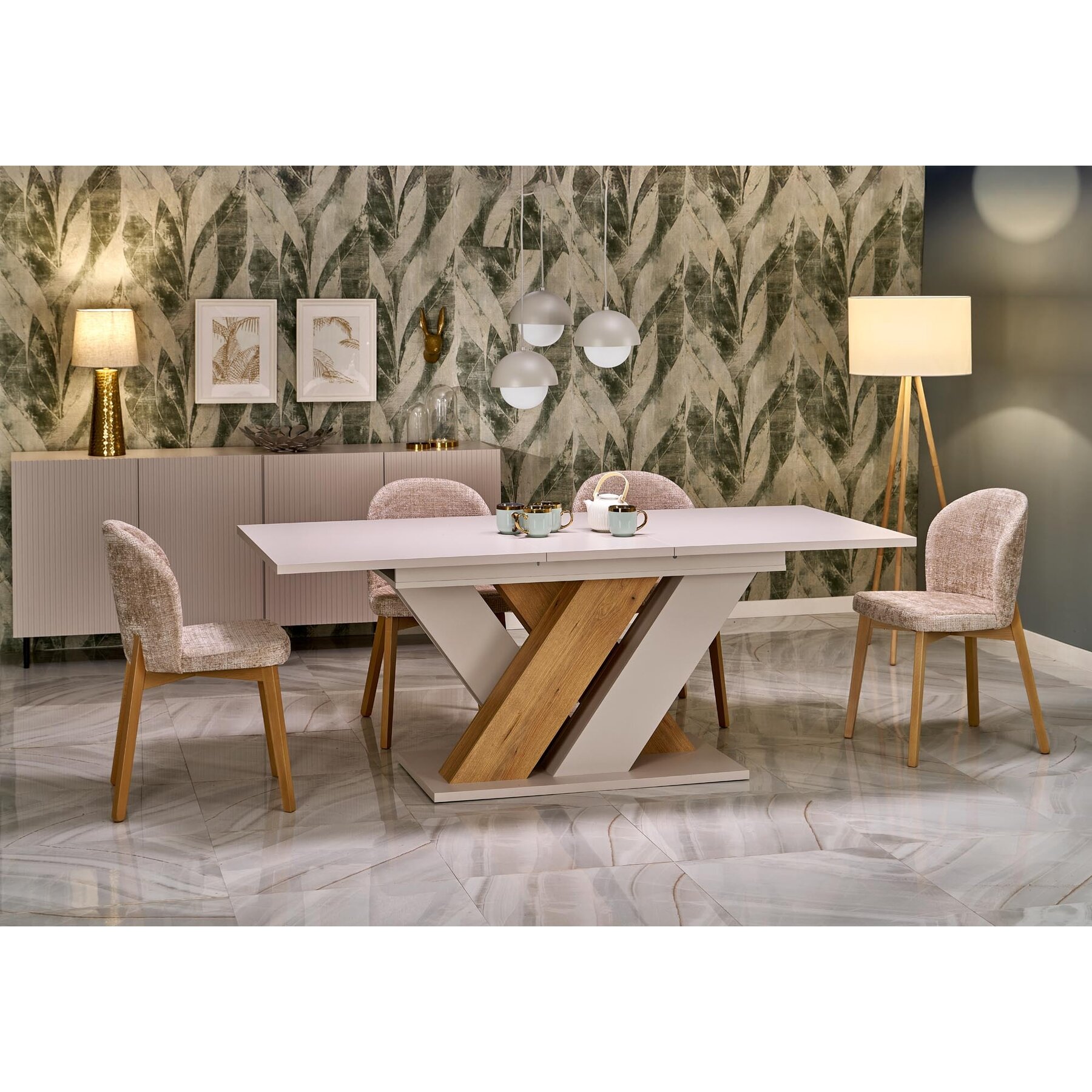 MASARU様AGEHA2点 Masa Extensibila HAGEN 102, 160-200x90x77 cm, Stejar Cremona