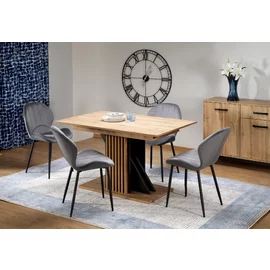 Masa Extensibila Hagen 136, 130-175x85x76 cm, Pal Melaminat, Stejar Wotan/Negru