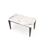 Masa Extensibila Hagen 137, 141-201x81x76 cm, Otel Vopsit/Piatra Sinterizata, Negru/Alb Marmura picture - 7