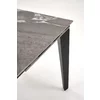 Masa Extensibila Hagen 137, 141-201x81x76 cm, Otel Vopsit/Piatra Sinterizata, Negru/Gri Marmura picture - 4