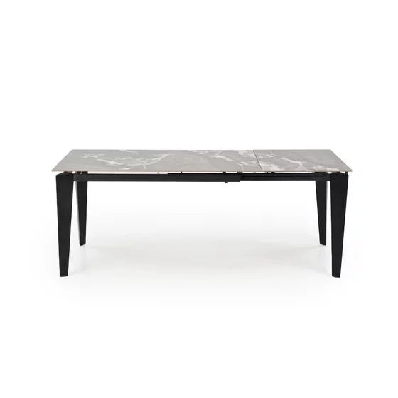 Masa Extensibila Hagen 137, 141-201x81x76 cm, Otel Vopsit/Piatra Sinterizata, Negru/Gri Marmura picture - 6