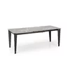 Masa Extensibila Hagen 137, 141-201x81x76 cm, Otel Vopsit/Piatra Sinterizata, Negru/Gri Marmura picture - 7