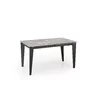 Masa Extensibila Hagen 137, 141-201x81x76 cm, Otel Vopsit/Piatra Sinterizata, Negru/Gri Marmura picture - 9