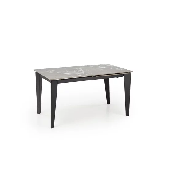 Masa Extensibila Hagen 137, 141-201x81x76 cm, Otel Vopsit/Piatra Sinterizata, Negru/Gri Marmura picture - 9
