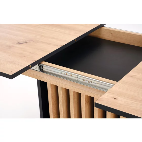 Masa Extensibila HAGEN 25001, 120-158x77x77 cm, Stejar Artian/Negru picture - 7