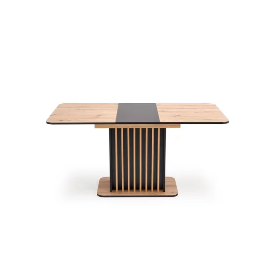 Masa Extensibila HAGEN 25001, 120-158x77x77 cm, Stejar Artian/Negru picture - 3