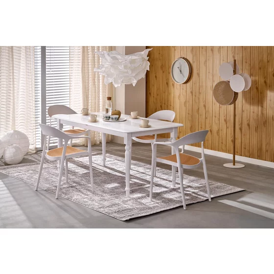 Masa Extensibila Hagen 25006, 160-200-90x76 cm, Lemn/MDF, Alba picture - 2