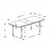 Masa Extensibila Hagen 25006, 160-200-90x76 cm, Lemn/MDF, Alba picture - 8