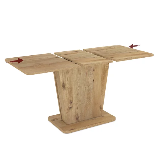 Masa Extensibila Lali Rivoli, 110-145x68x75 cm, Pal Melaminat, Stejar picture - 4