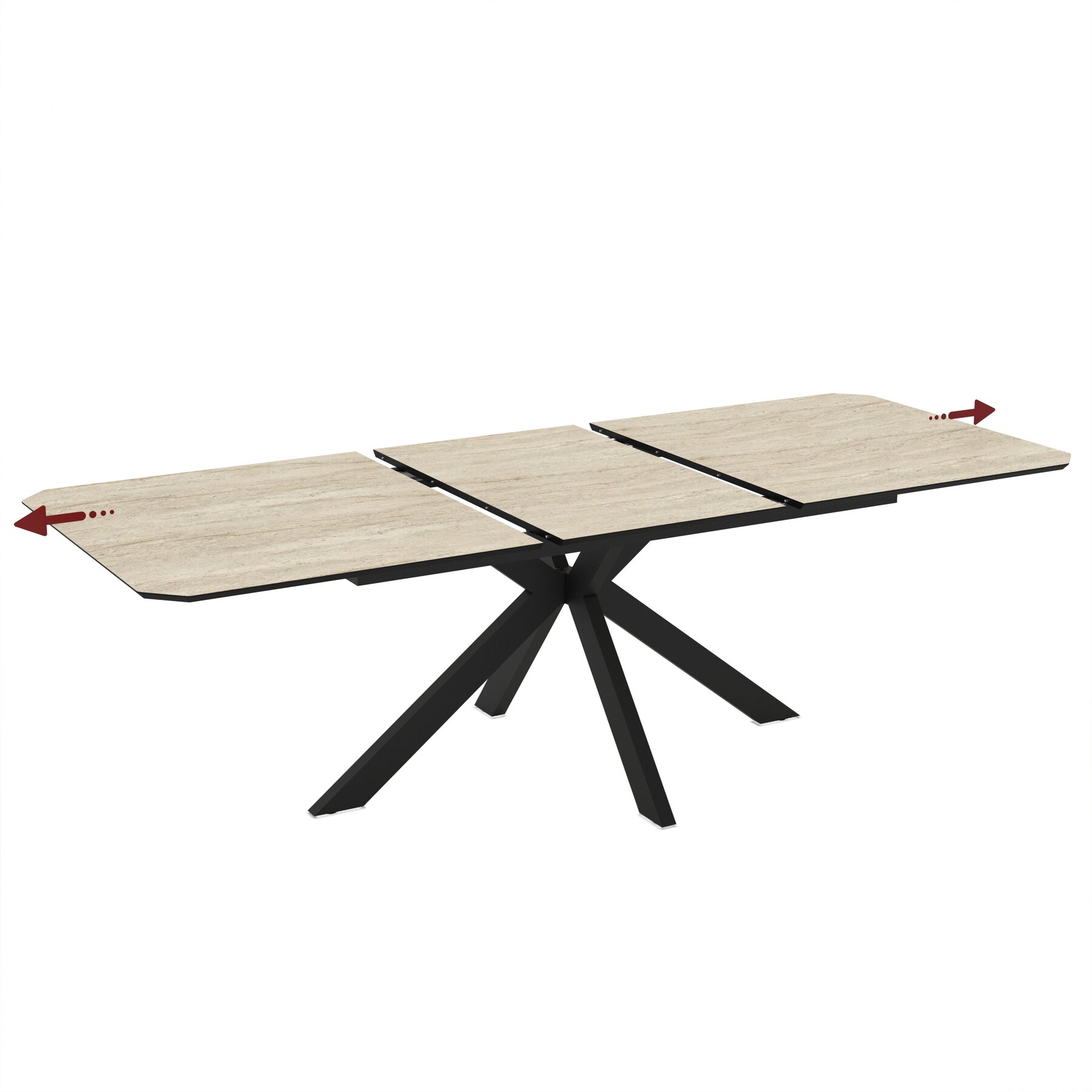 Masacopterページ Masa extensibila OPERA 180, 180-240x100x76 cm, MDF Bej - Kalenda