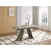 Masa Extensibila Portobello, 160-200-240x90x75 cm, Metal/Piatra Sinterizata, Beige/Taupe picture - 2
