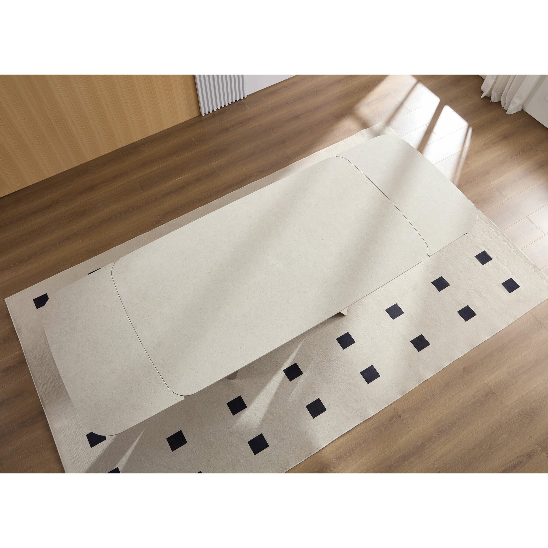 Masa Extensibila Portobello, 160-200-240x90x75 cm, Metal/Piatra