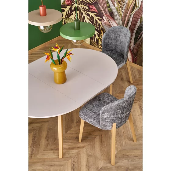 Masa Extensibila Reggio, 102-142x102x73 cm, Pal Melaminat/Lemn - Casmir/Stejar Natur picture - 2