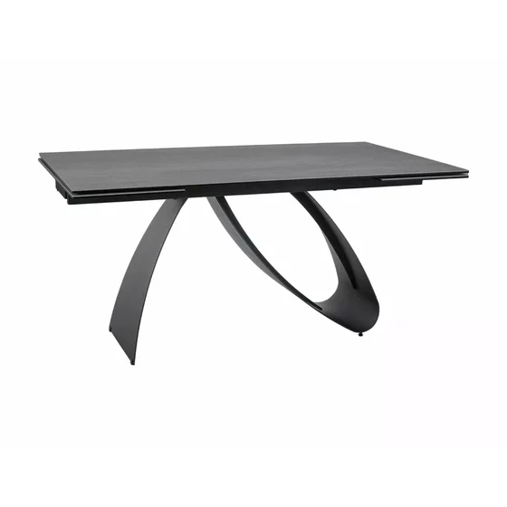 Masa Extensibila Shelby 122 Ceramic, 160-240x90x77 cm, Negru/Gri Deschis - Pietra di Savoia picture - 3