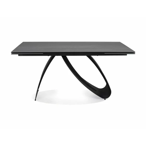 Masa Extensibila Shelby 122 Ceramic, 160-240x90x77 cm, Negru/Gri Deschis - Pietra di Savoia picture - 2