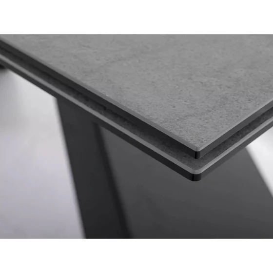 Masa Extensibila Shelby 122 Ceramic, 160-240x90x77 cm, Negru/Gri Deschis - Pietra di Savoia picture - 5