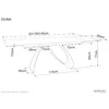 Masa Extensibila Shelby 122 Ceramic, 160-240x90x77 cm, Negru/Gri Deschis - Pietra di Savoia picture - 6
