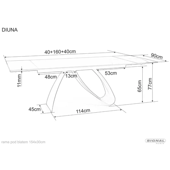 Masa Extensibila Shelby 122 Ceramic, 160-240x90x77 cm, Negru/Gri Deschis - Pietra di Savoia picture - 6
