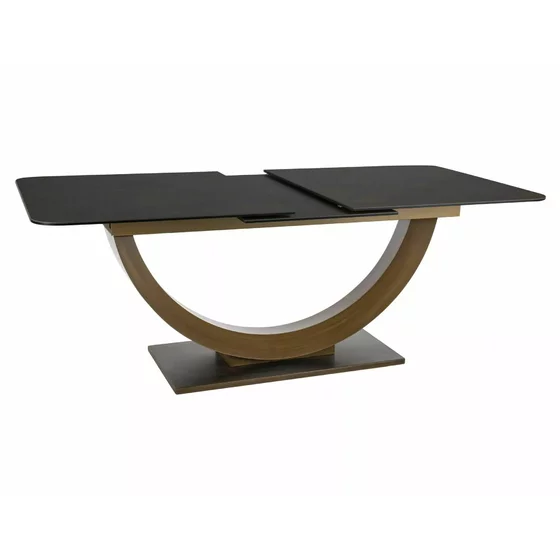 Masa Extensibila Shelby 177, 180-240x100x77 cm, Ossido Bruno/Negru picture - 3