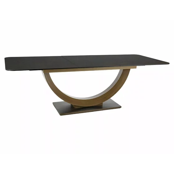 Masa Extensibila Shelby 177, 180-240x100x77 cm, Ossido Bruno/Negru picture - 9