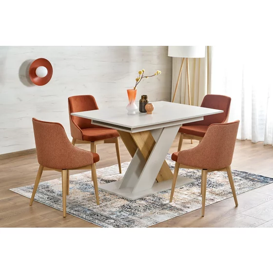 Masa Extensibila Xanthi 130-170x85x76 cm, Pal Melaminat, Stejar Cremona/Casmir picture - 3