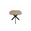 Masa Flair, 160x90x76 cm, Metal/Pal Melaminat, Negru/Stejar picture - 2