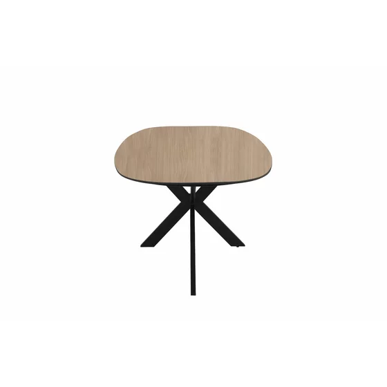 Masa Flair, 160x90x76 cm, Metal/Pal Melaminat, Negru/Stejar picture - 2