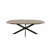 Masa Flair, 160x90x76 cm, Metal/Pal Melaminat, Negru/Stejar picture - 4