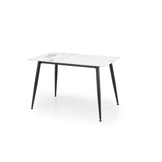 Masa Hagen 134, 120x70x76 cm, Metal/Piatra Sinterizata, Negru/Alb Marmura picture - 5
