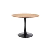 Masa Rotunda Marseille, Ø100 cm, Metal/MDF, Negru/Stejar picture - 2