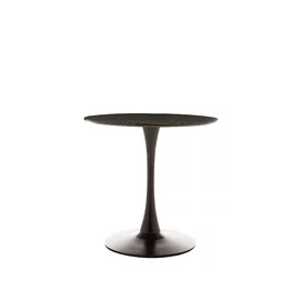 Masa Rotunda Marseille, Ø100 cm, Metal/MDF, Neagra