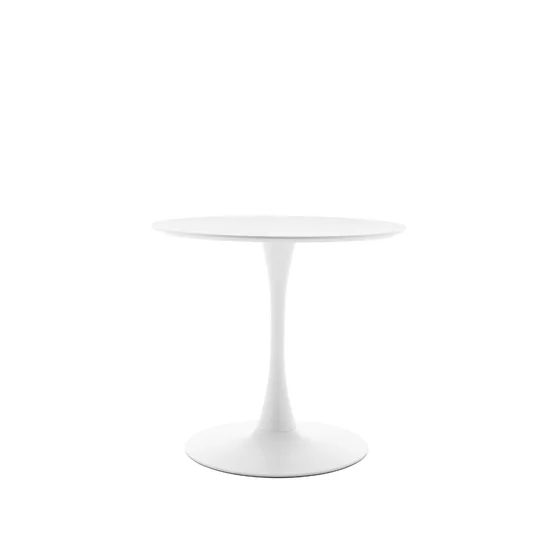Masa Rotunda Marseille, Ø90 cm, Metal/MDF, Alba picture - 2