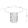Masa Rotunda Olympus Anemon, Ø110x76 cm, MDF, Negru/Beige picture - 2