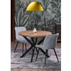 Masa Rotunda Peroni, 100-250x100x75 h cm, Metal/MDF Laminat - Negru/Nuc picture - 3