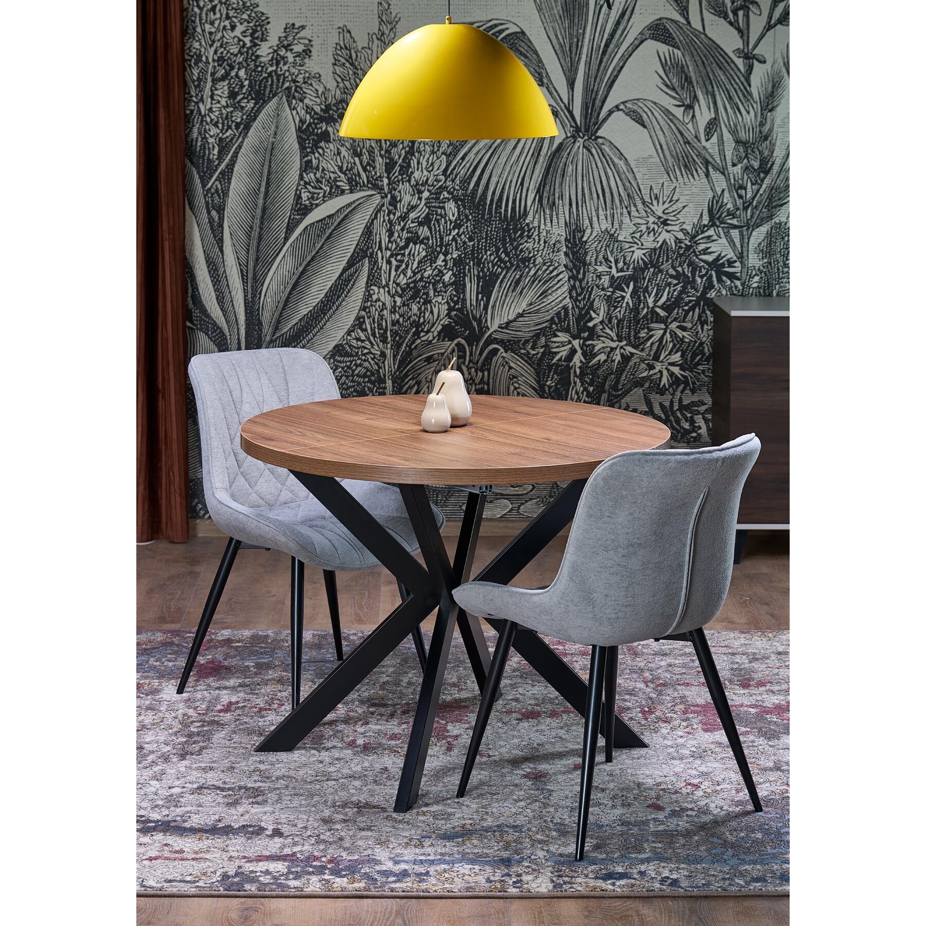 Masa Rotunda Peroni, 100-250x100x75 h cm, Metal/MDF Laminat