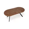 Masa Rotunda Peroni, 100-250x100x75 h cm, Metal/MDF Laminat - Negru/Nuc picture - 6