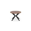 Masa Rotunda Peroni, 100-250x100x75 h cm, Metal/MDF Laminat - Negru/Nuc picture - 7