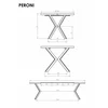 Masa Rotunda Peroni, 100-250x100x75 h cm, Metal/MDF Laminat - Negru/Nuc picture - 8
