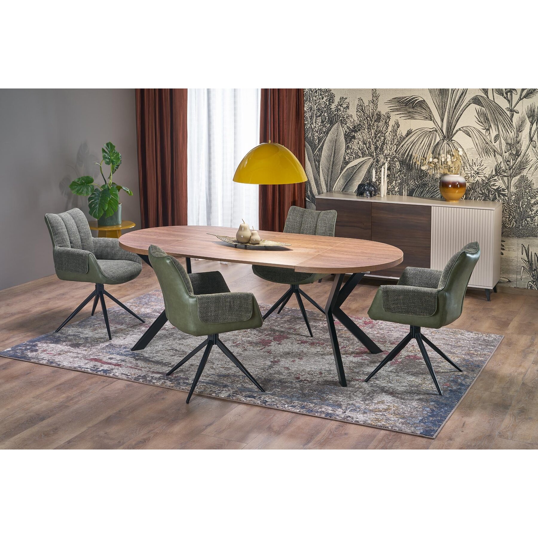 Masa Rotunda Peroni, 100-250x100x75 h cm, Metal/MDF Laminat