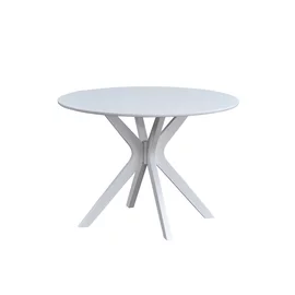 Masa Rotunda Tomisa,  Ø120x76 h cm, Lemn/MDF, Alba